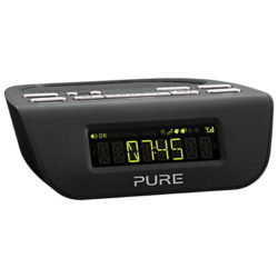 Pure Siesta Mi Series 2 DAB/FM Bedside Clock Radio Black